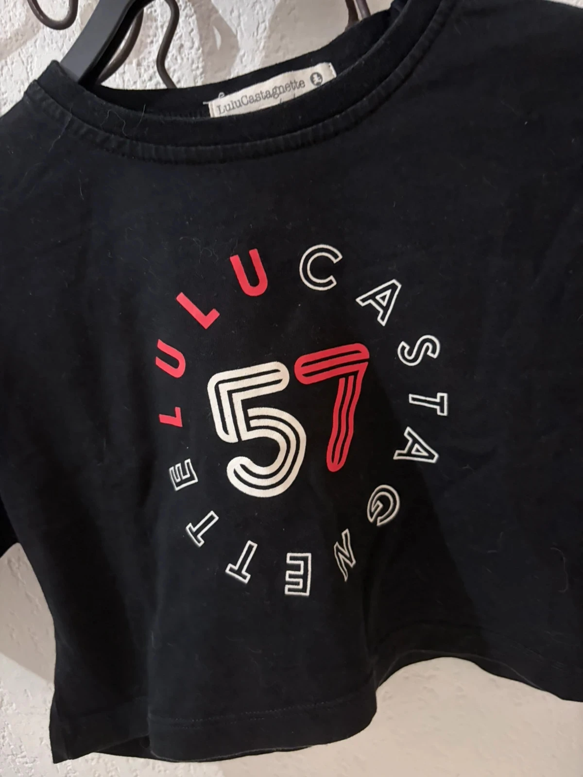 T-shirt crop top Lulu Castagnette negro 8 años – Motivo 57 – photo 3